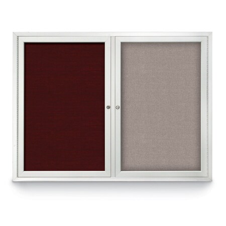 United Visual Products Corkboard, Cobalt /Bronze, 60" x 36" UV417I-BRONZE-COBACC